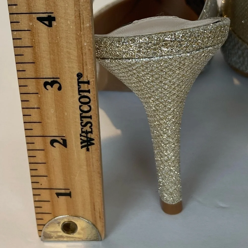 Jones New York Berria Women's Pumps Heels Size 9.5‎ Gold Rhinestone Crystal